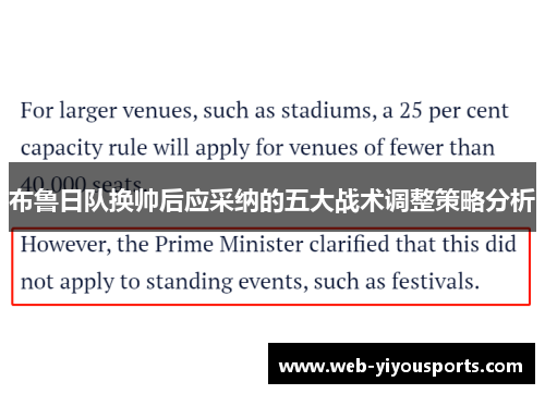 布鲁日队换帅后应采纳的五大战术调整策略分析